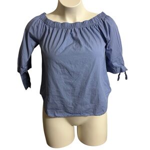 Blue Off-Shoulder Blouse large by ambiance